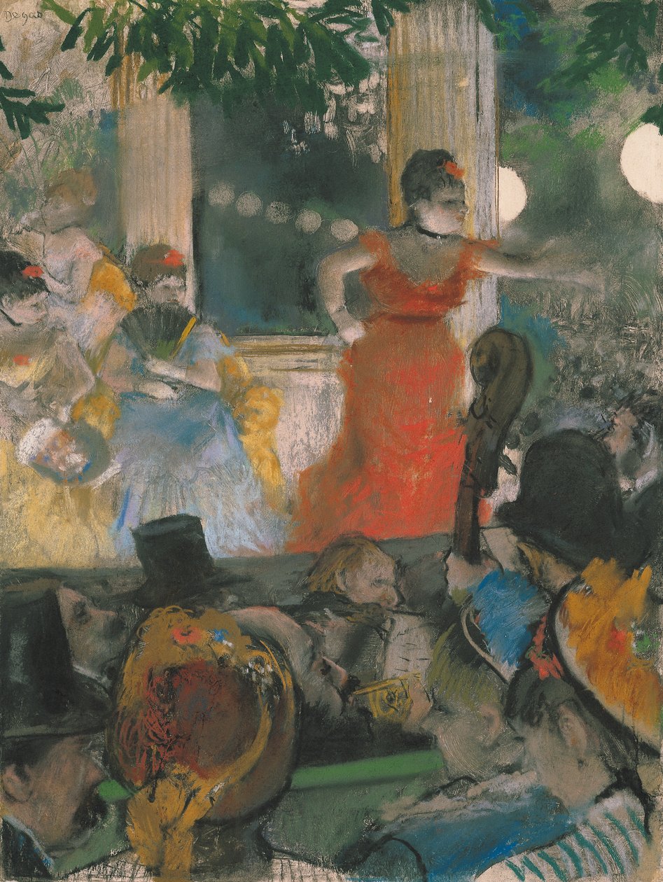 Caféconcert bij Les Ambassadeurs door Edgar Degas
