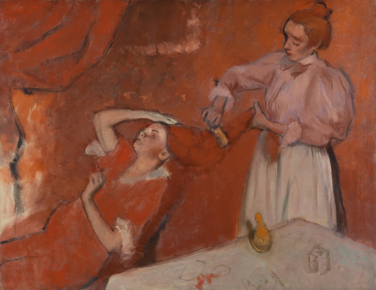 Haar Kammer (La Coiffure), c.1896 door Edgar Degas