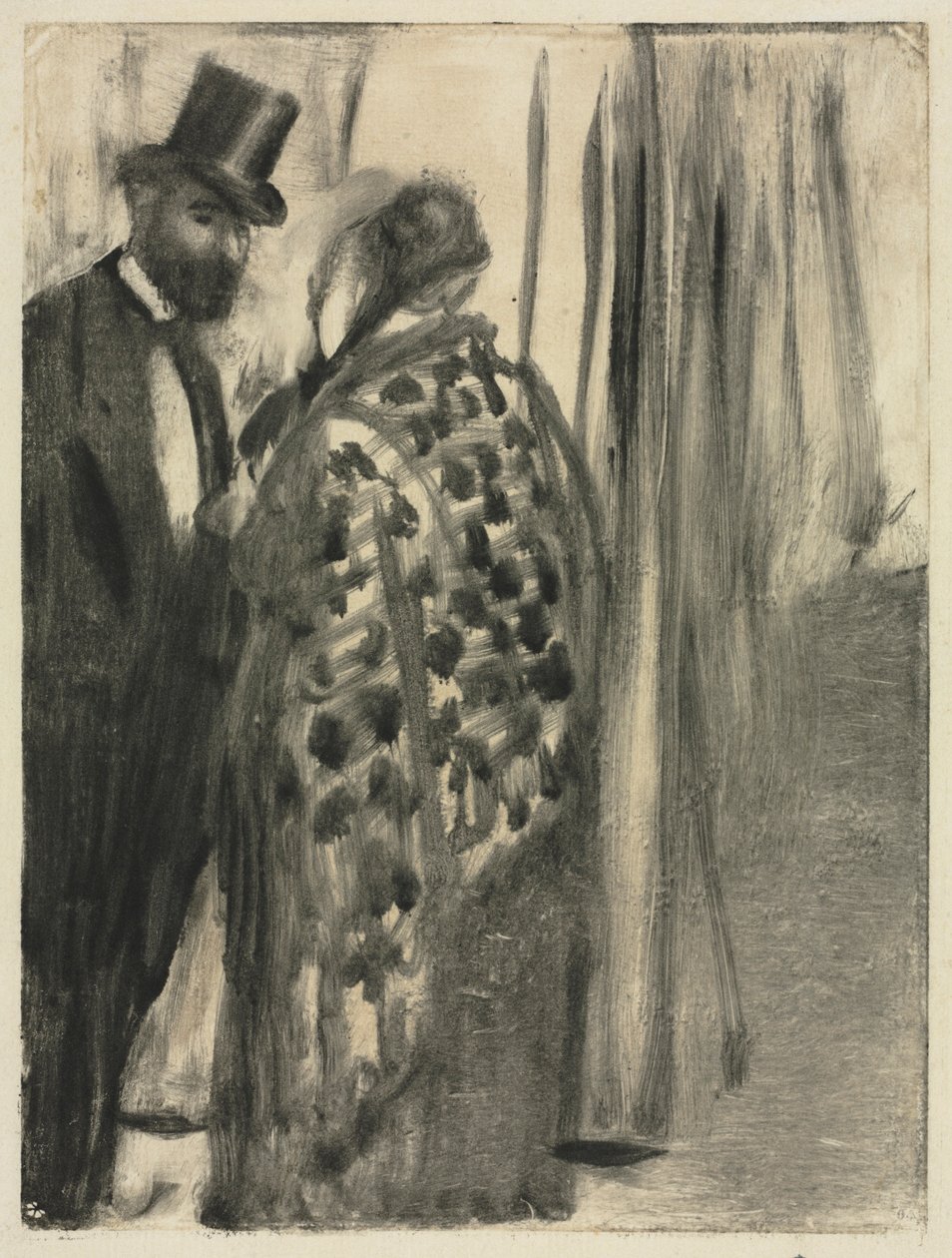 Gesprek: Ludovic Halévy en Madame Cardinal Het gesprek, ca. 1880-1883 door Edgar Degas