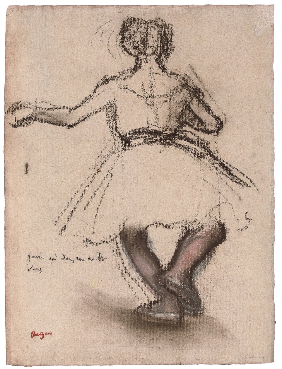 Danser, achteraanzicht door Edgar Degas