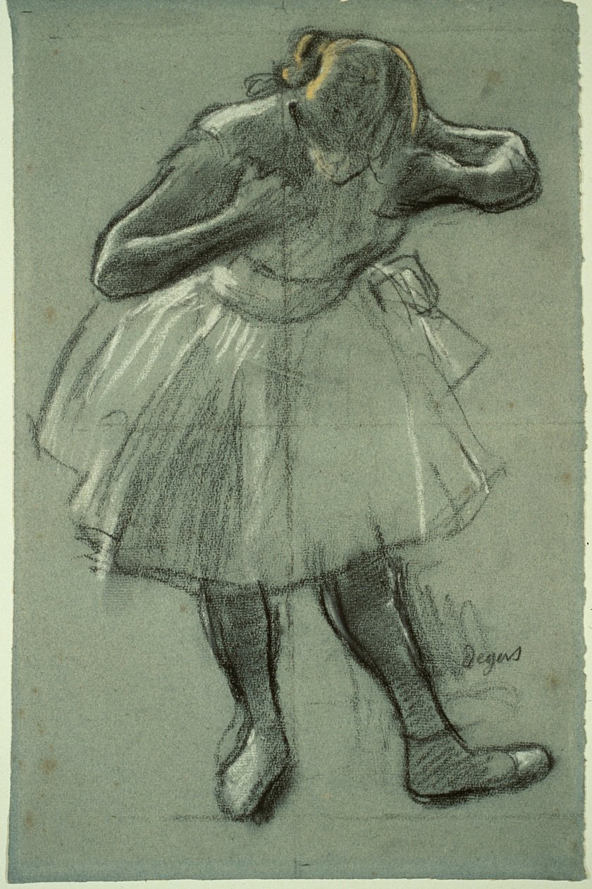 Danser Buigt Voorover door Edgar Degas