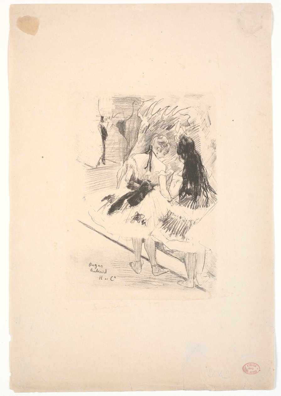 In de coulissen door Edgar Degas