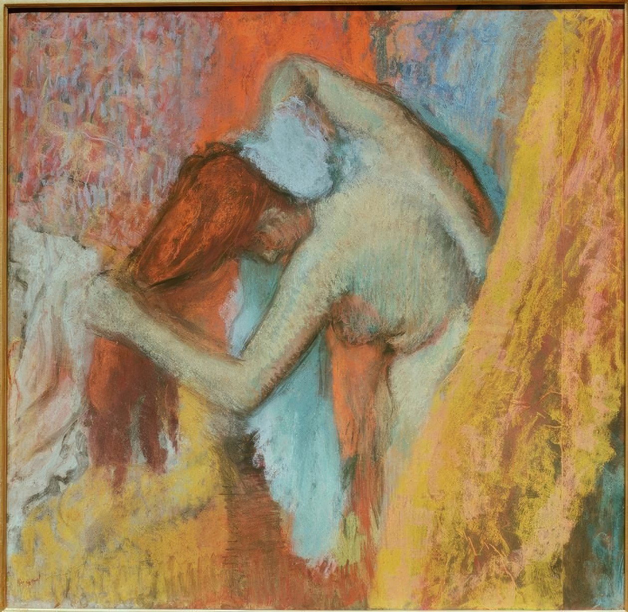 Vrouw bij de toilet door Edgar Degas