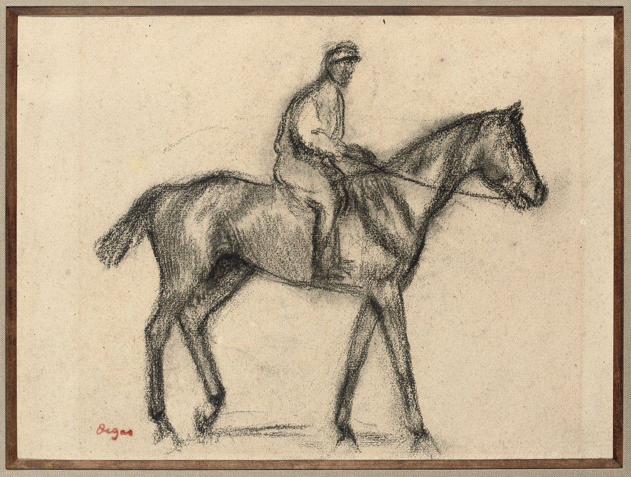 Jockey door Edgar Degas