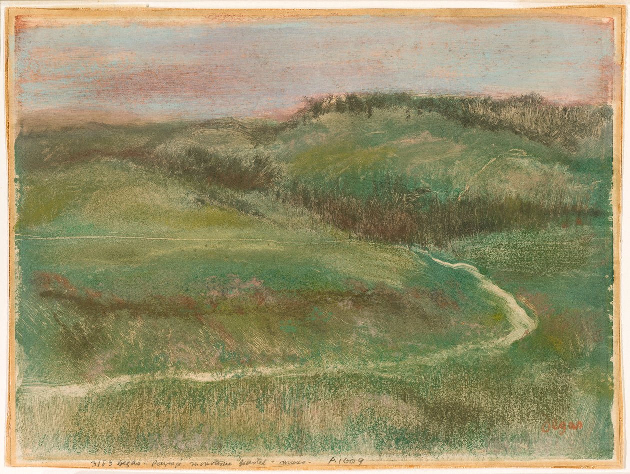 Landschap door Edgar Degas
