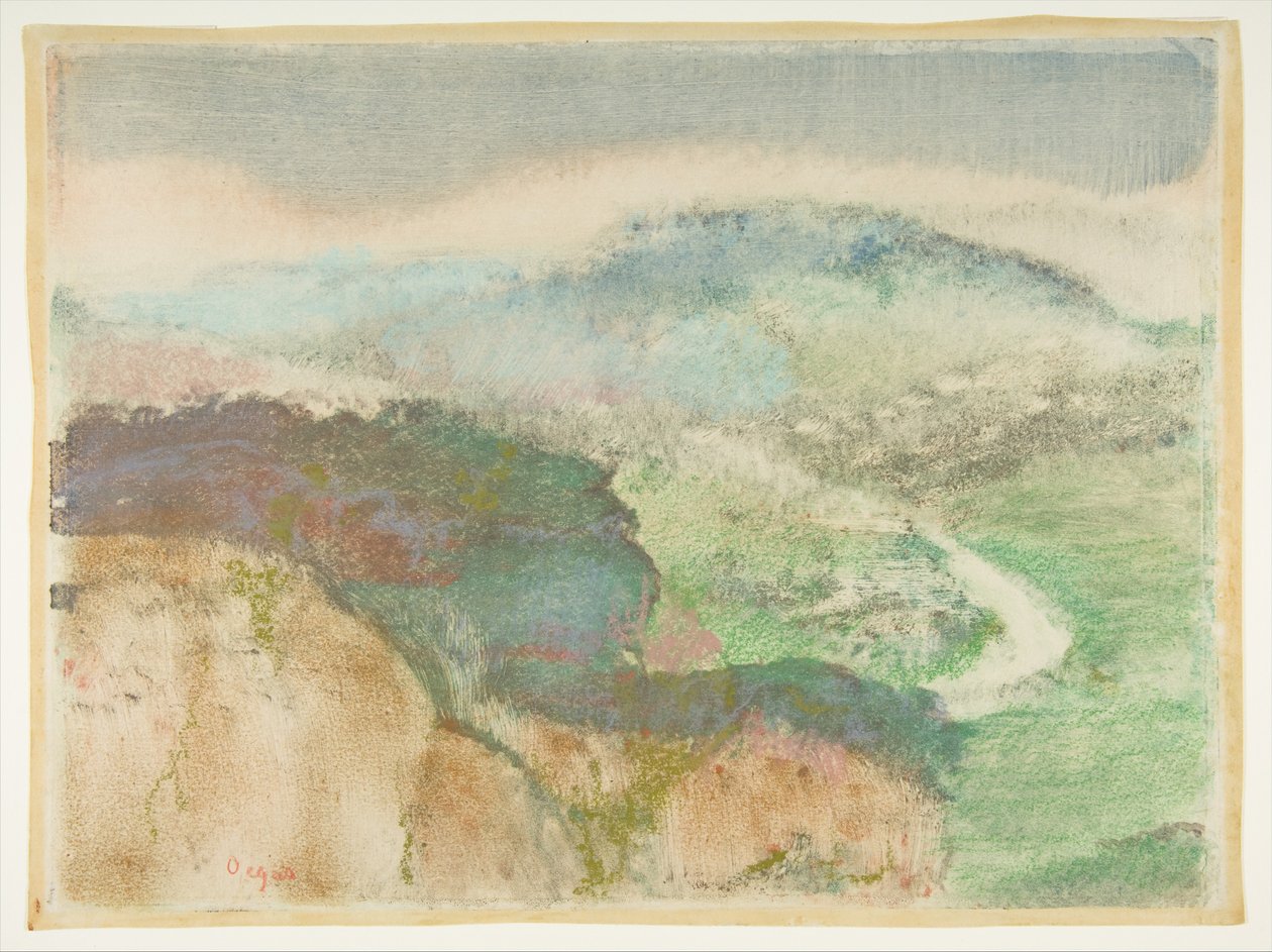 Landschap door Edgar Degas