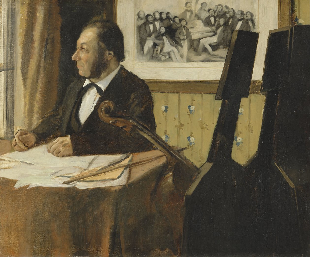 De cellist Pilet door Edgar Degas