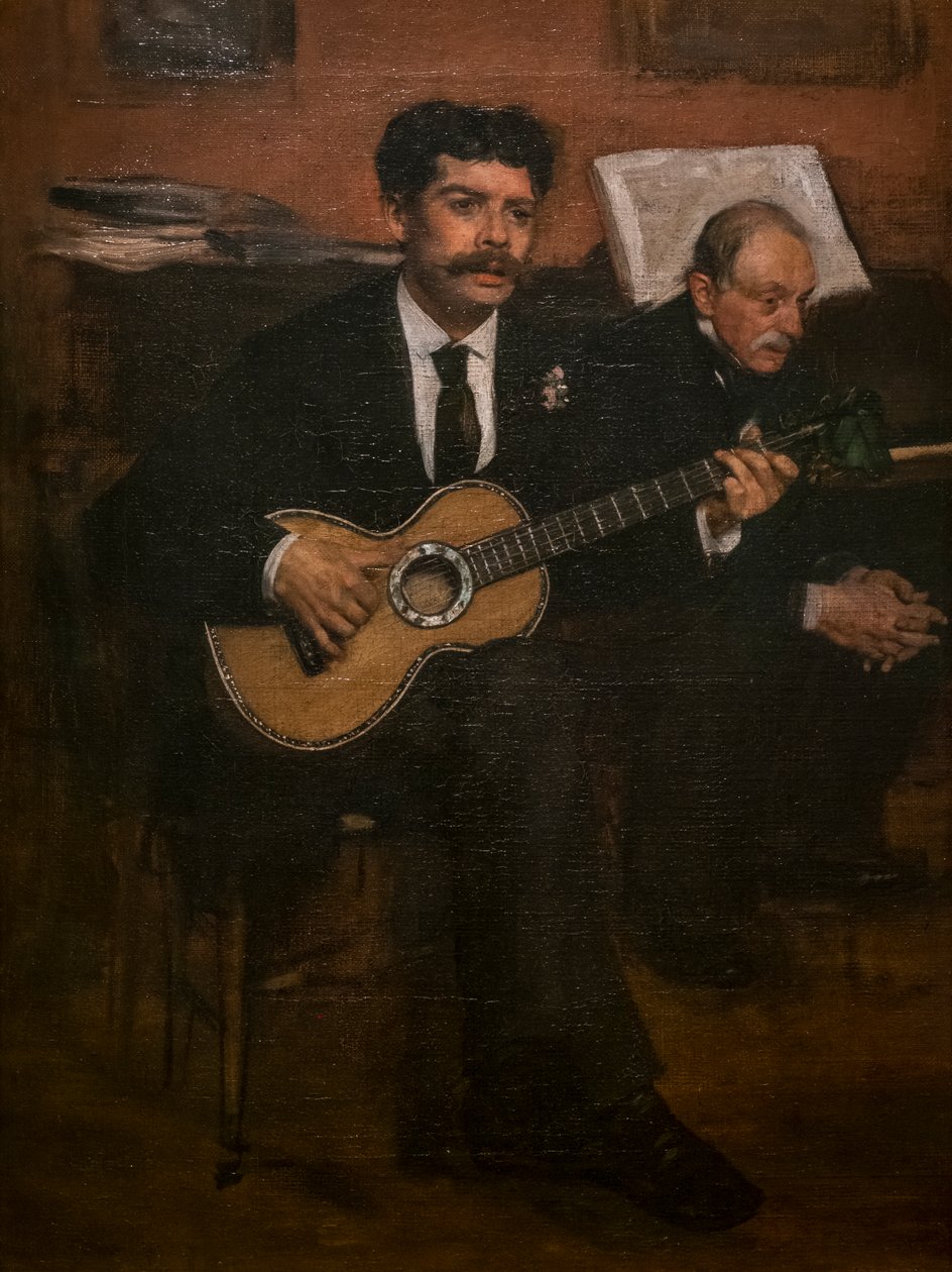 Lorenzo Pagans en Augustus De Gas. Rond 1871-72 door Edgar Degas
