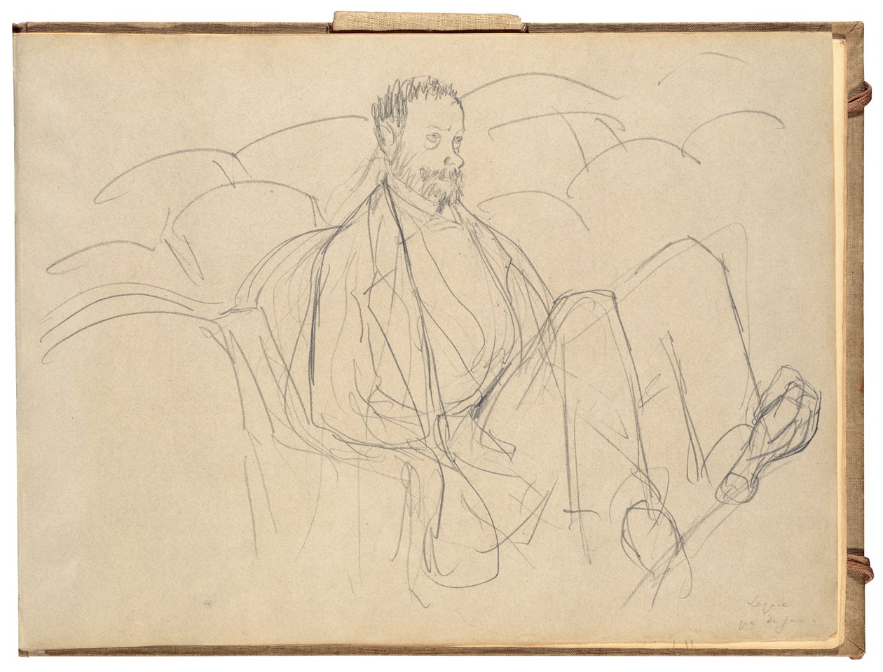 Ludovic Lepic in het theater door Edgar Degas