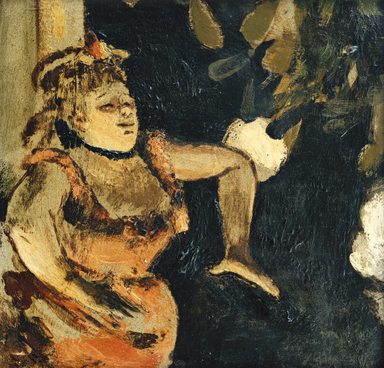 Juffrouw Becat bij de Ambassadeurs, ca. 1875-1877 door Edgar Degas