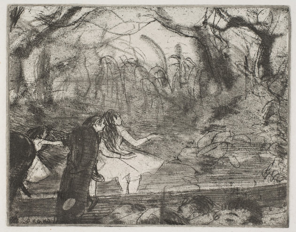 Op het podium III door Edgar Degas