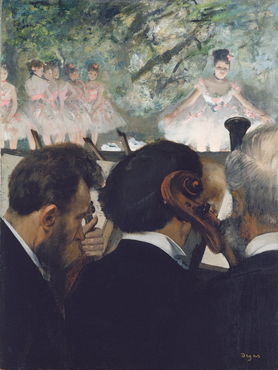 Orkestmuzikanten door Edgar Degas