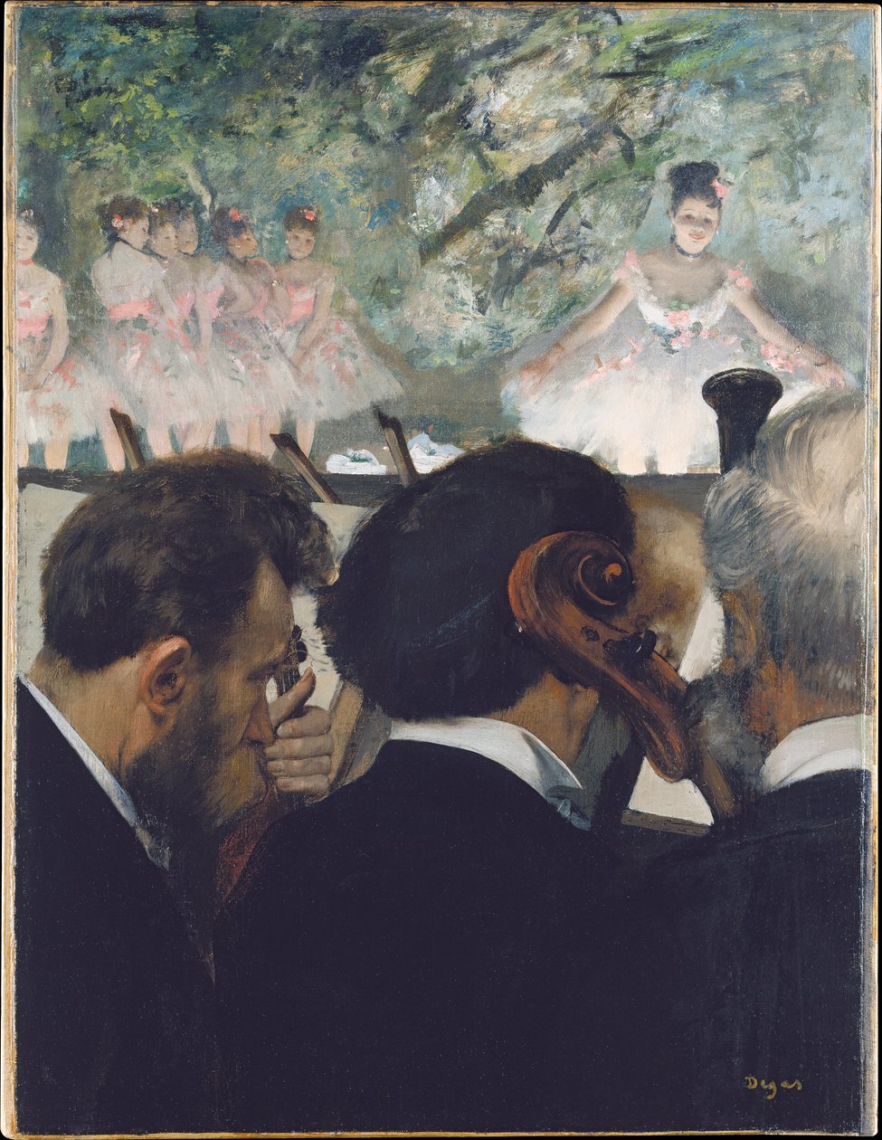 Orkestmusici door Edgar Degas
