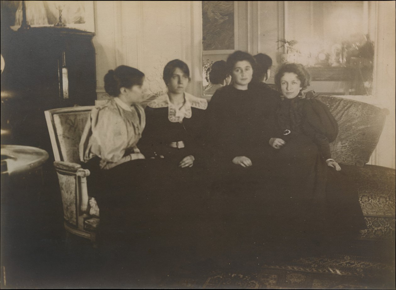 Paule Gobillard, Jeannie Gobillard, Julie Manet en Geneviève Mallarmé door Edgar Degas
