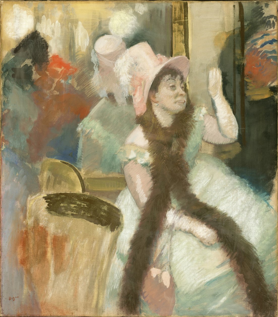 Portret na een kostuumbal Portret van Madame Dietz-Monnin door Edgar Degas
