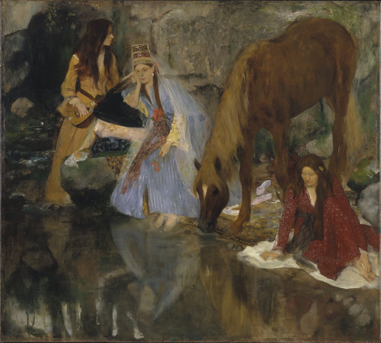 Portret van juffrouw Fiocre in het ballet „La Source“ (Portret van juffrouw... E[ugénie] F[iocre]: naar aanleiding van het ballet „La Source“) door Edgar Degas