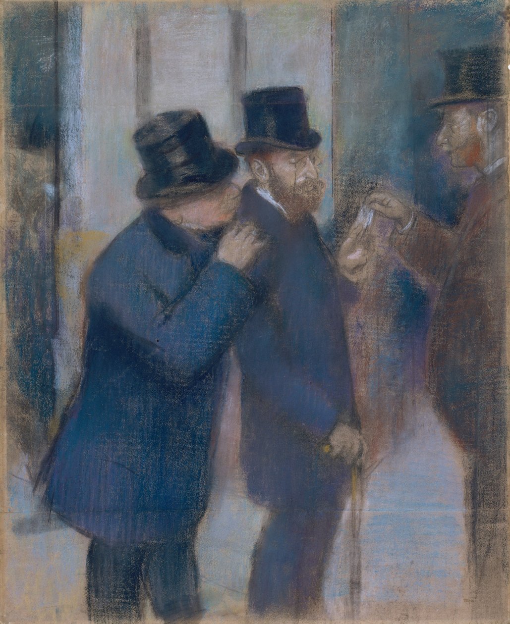 Portretten op de beurs, ca. 1878-79 door Edgar Degas