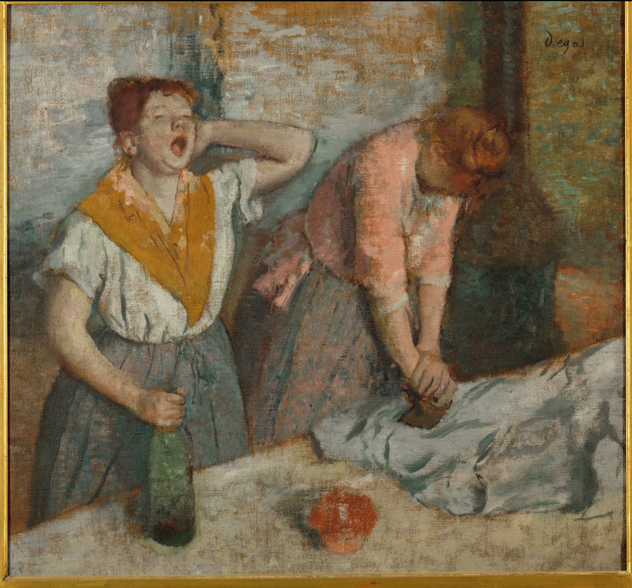 Repasseuses (olieverf op doek) door Edgar Degas