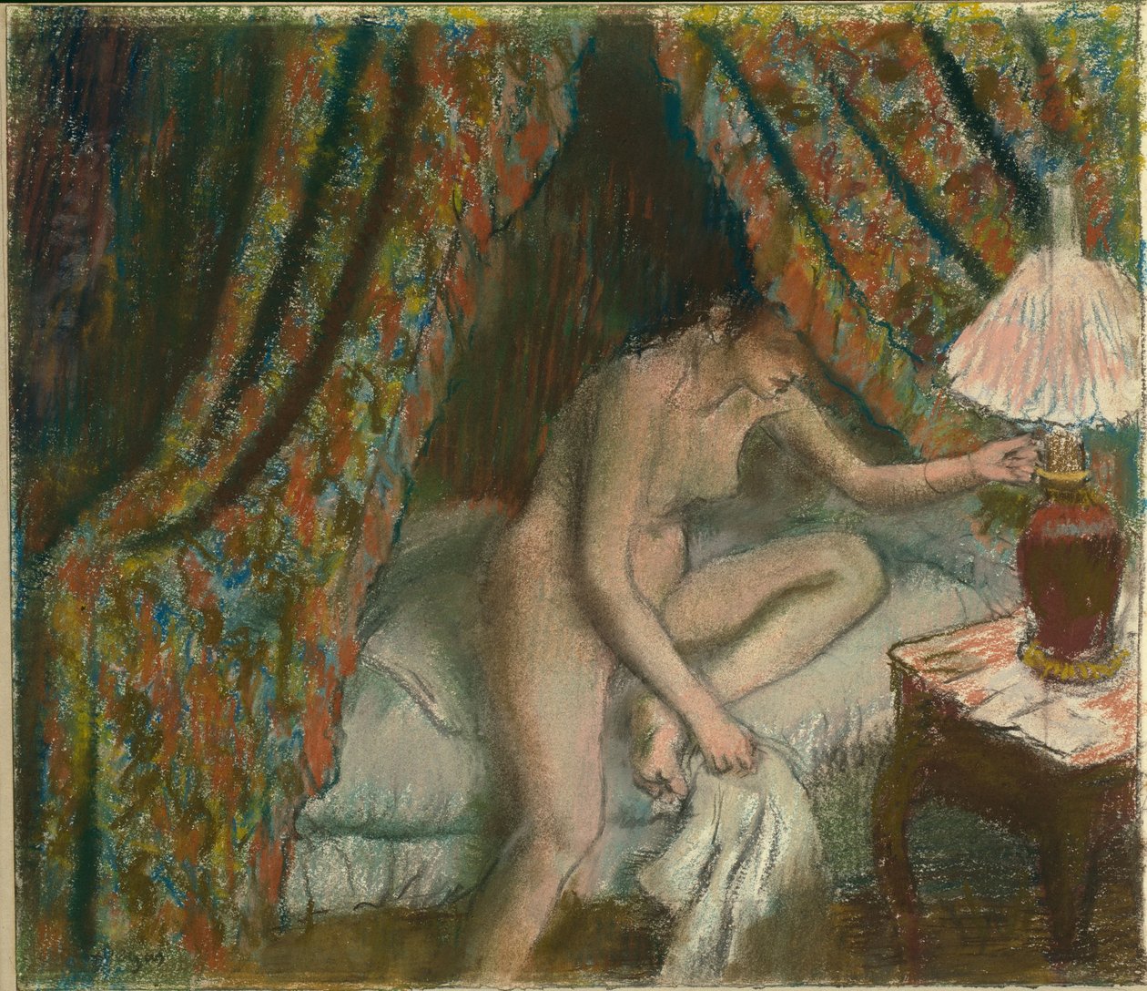 Terugtredend door Edgar Degas
