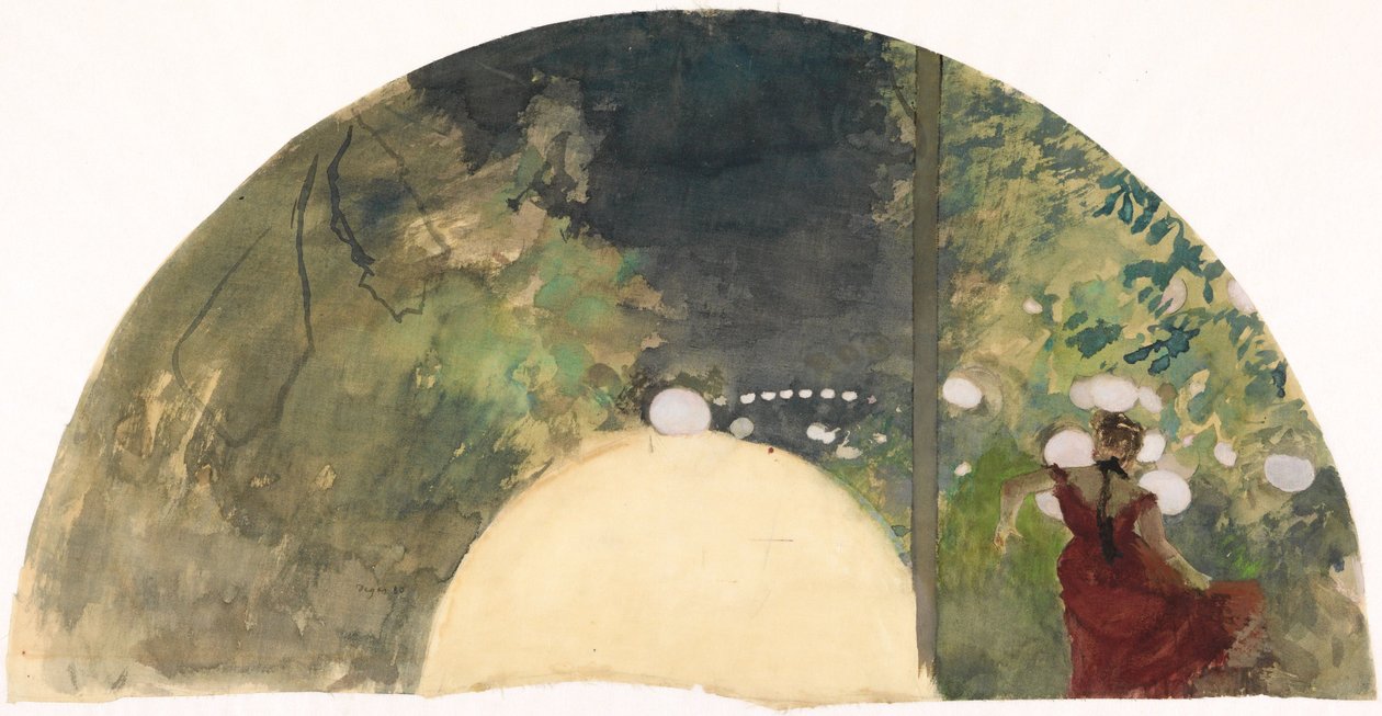 Zangeres in een Parijse tuincafé door Edgar Degas