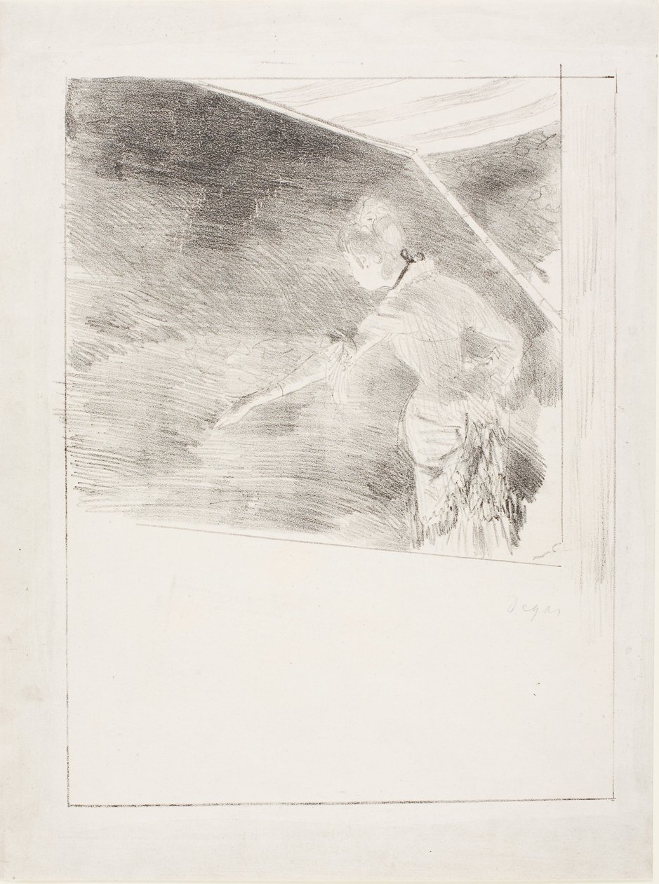 Zangeres tijdens een caféconcert door Edgar Degas