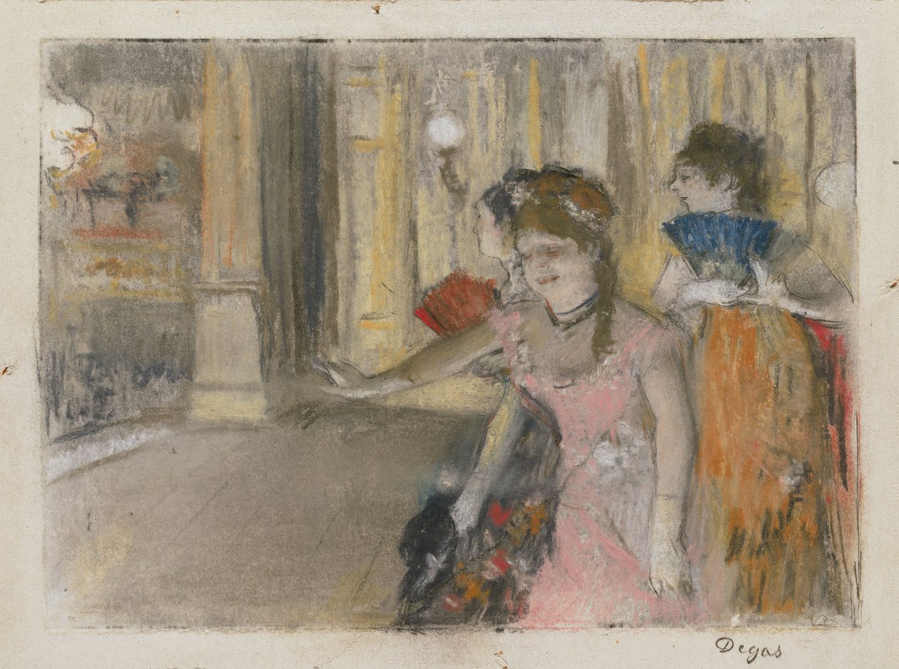 Zangers op het podium door Edgar Degas