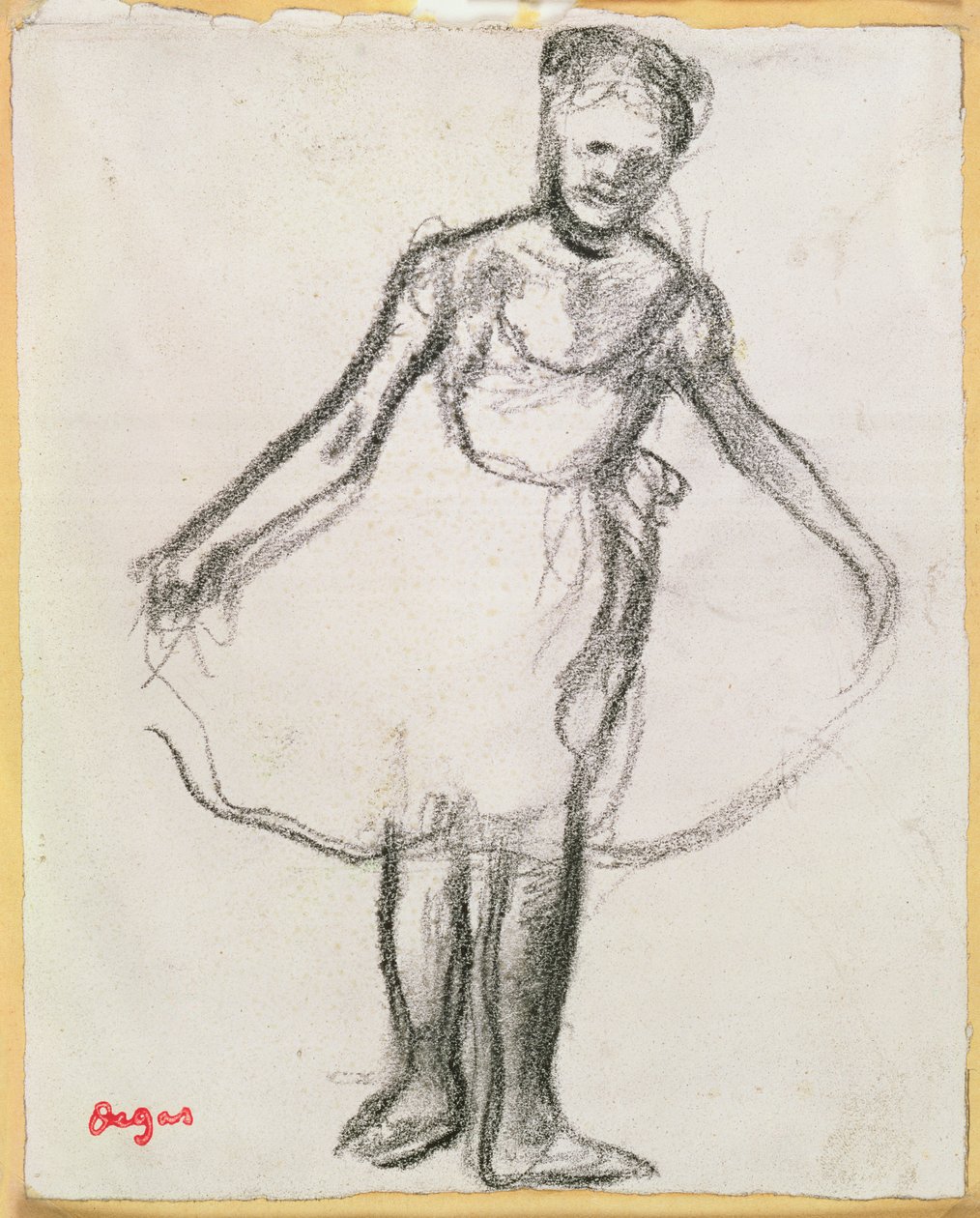 Staande Danseres met Tutu door Edgar Degas