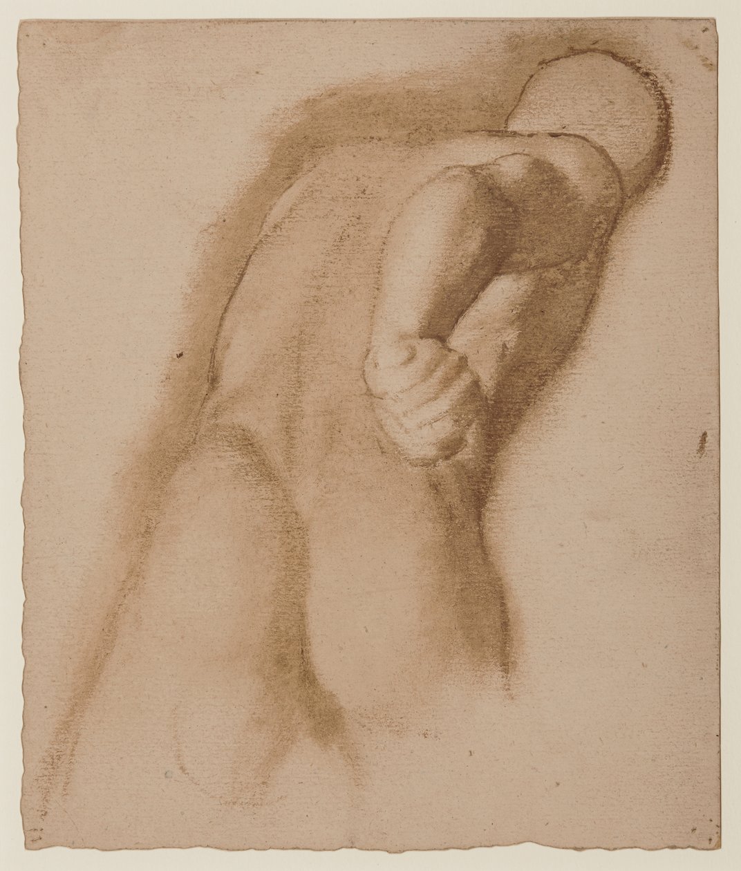 Studie naar Agasias van Efeze, "Gladiator Borghese", ca. 1855 door Edgar Degas