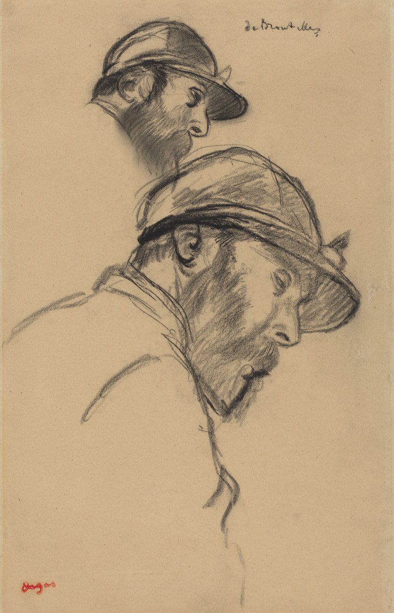 Studie van een jockey (M. de Broutelles) door Edgar Degas
