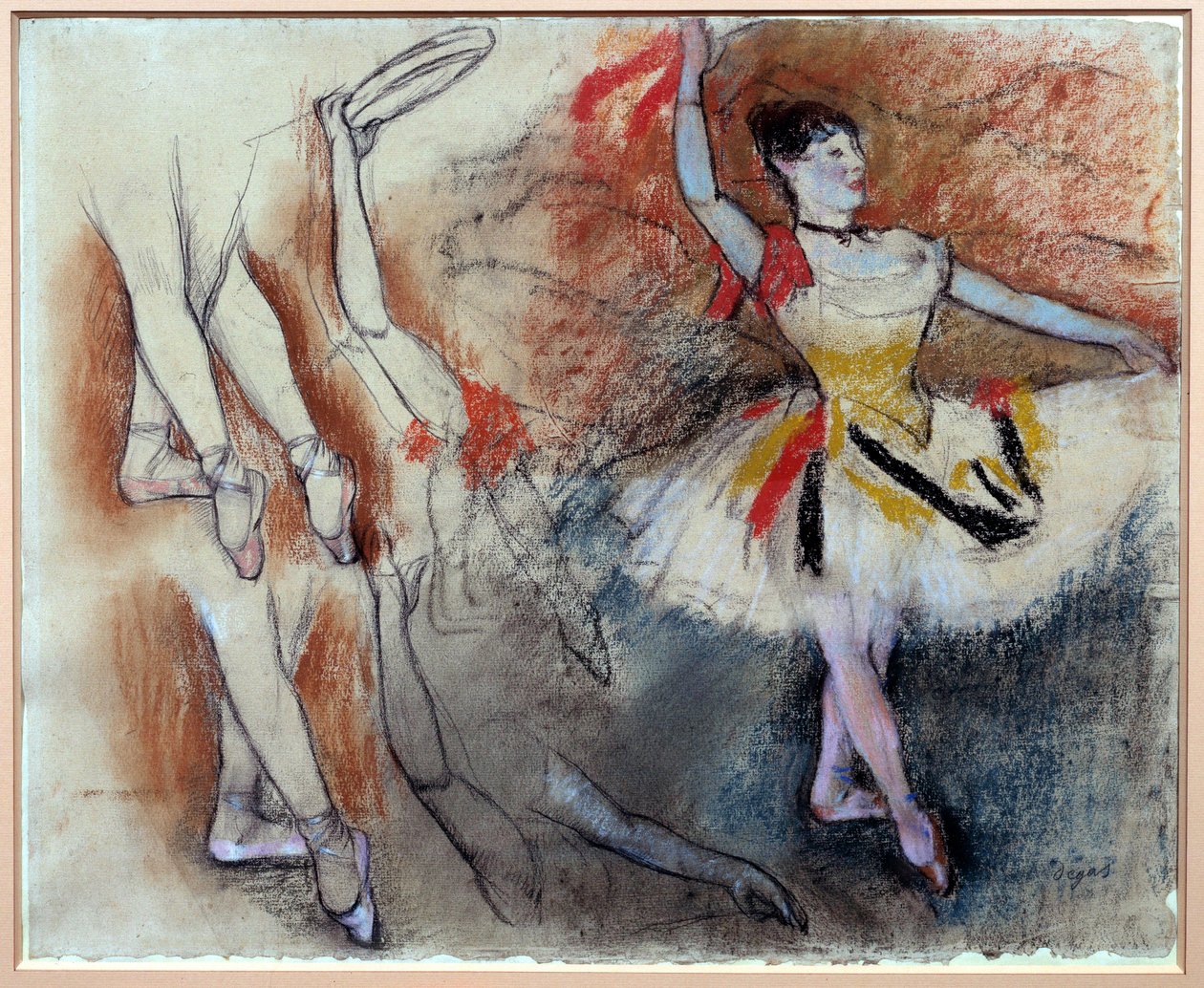 Tambourijn danseres door Edgar Degas