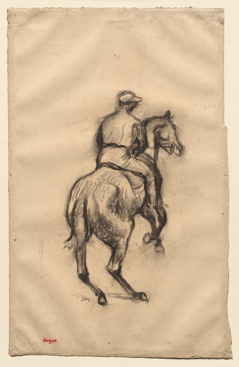 De jockey door Edgar Degas