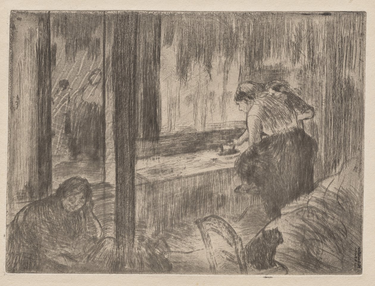 De wasvrouwen door Edgar Degas