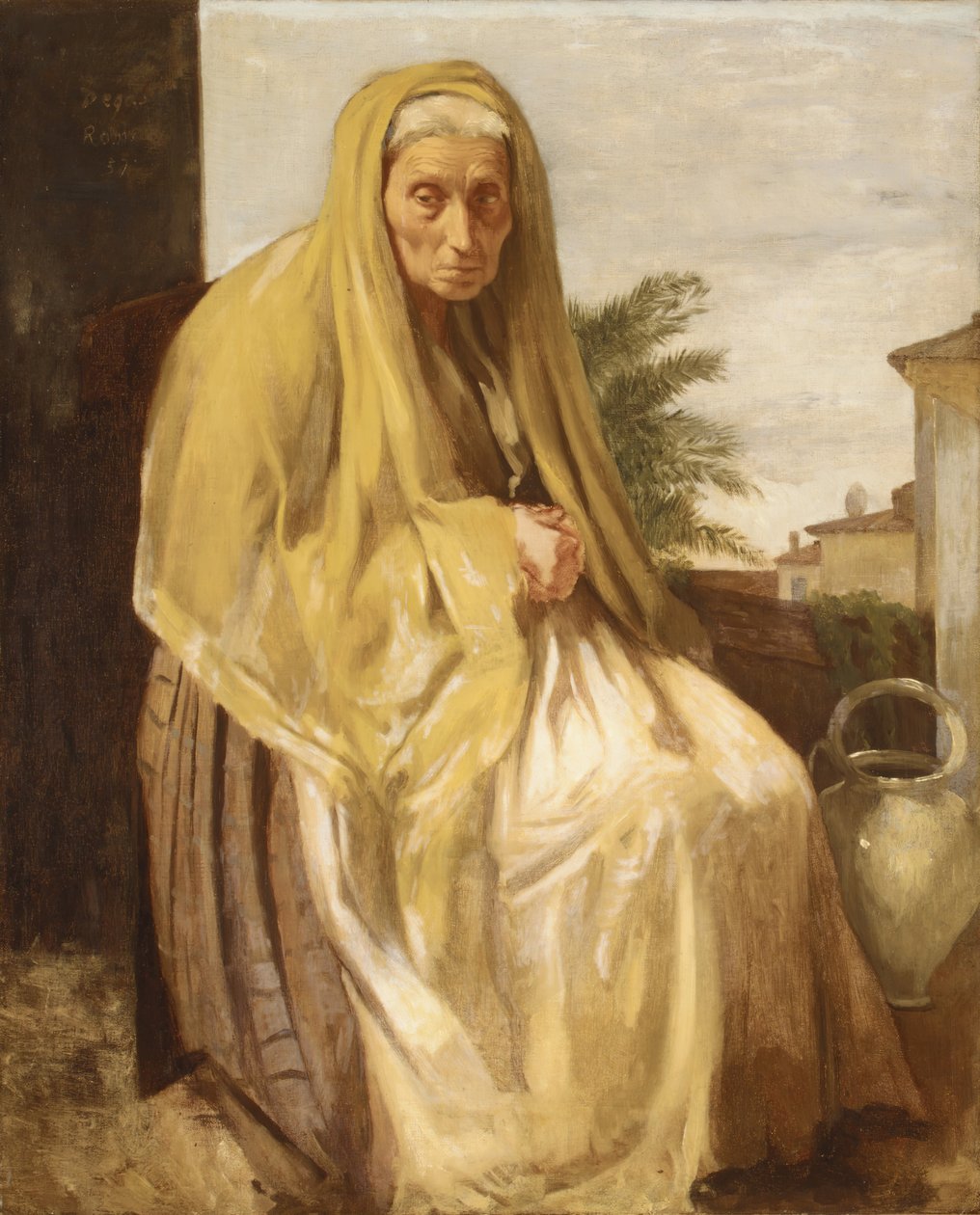 De Oude Italiaanse Vrouw door Edgar Degas