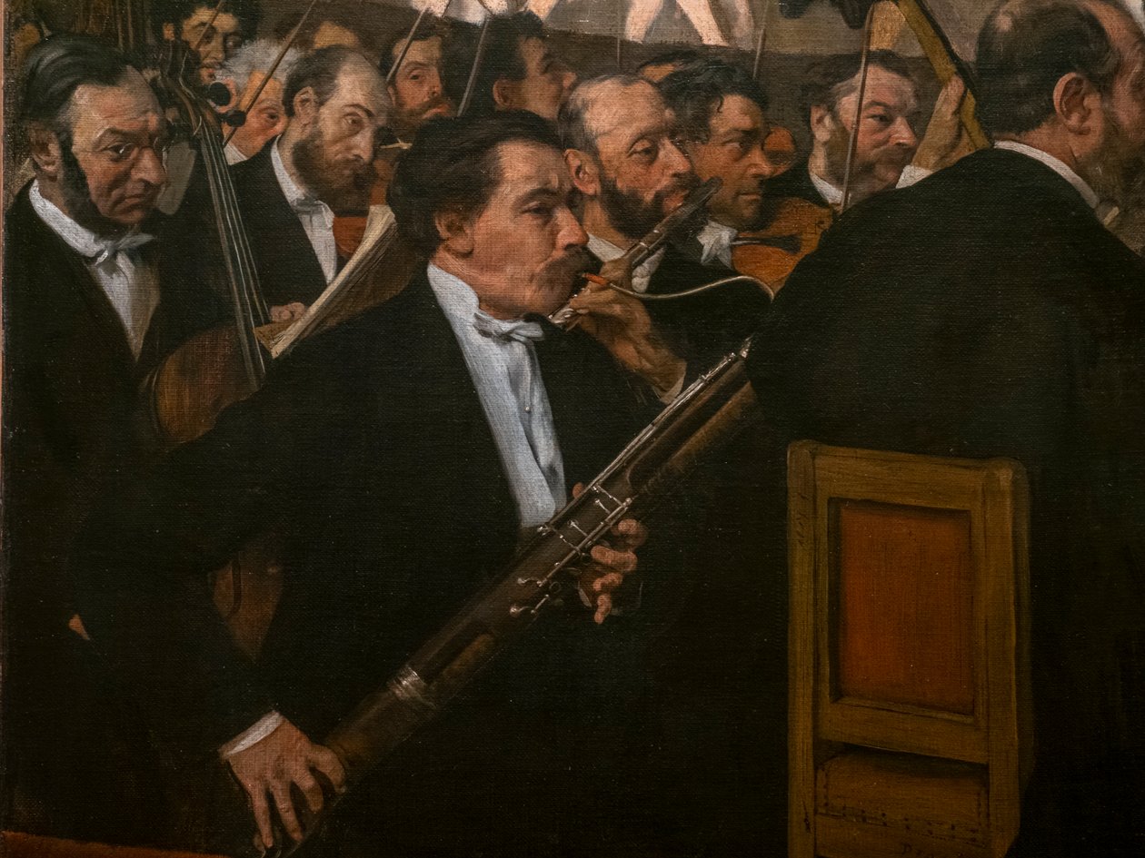 Het Opera Orkest (detail) door Edgar Degas