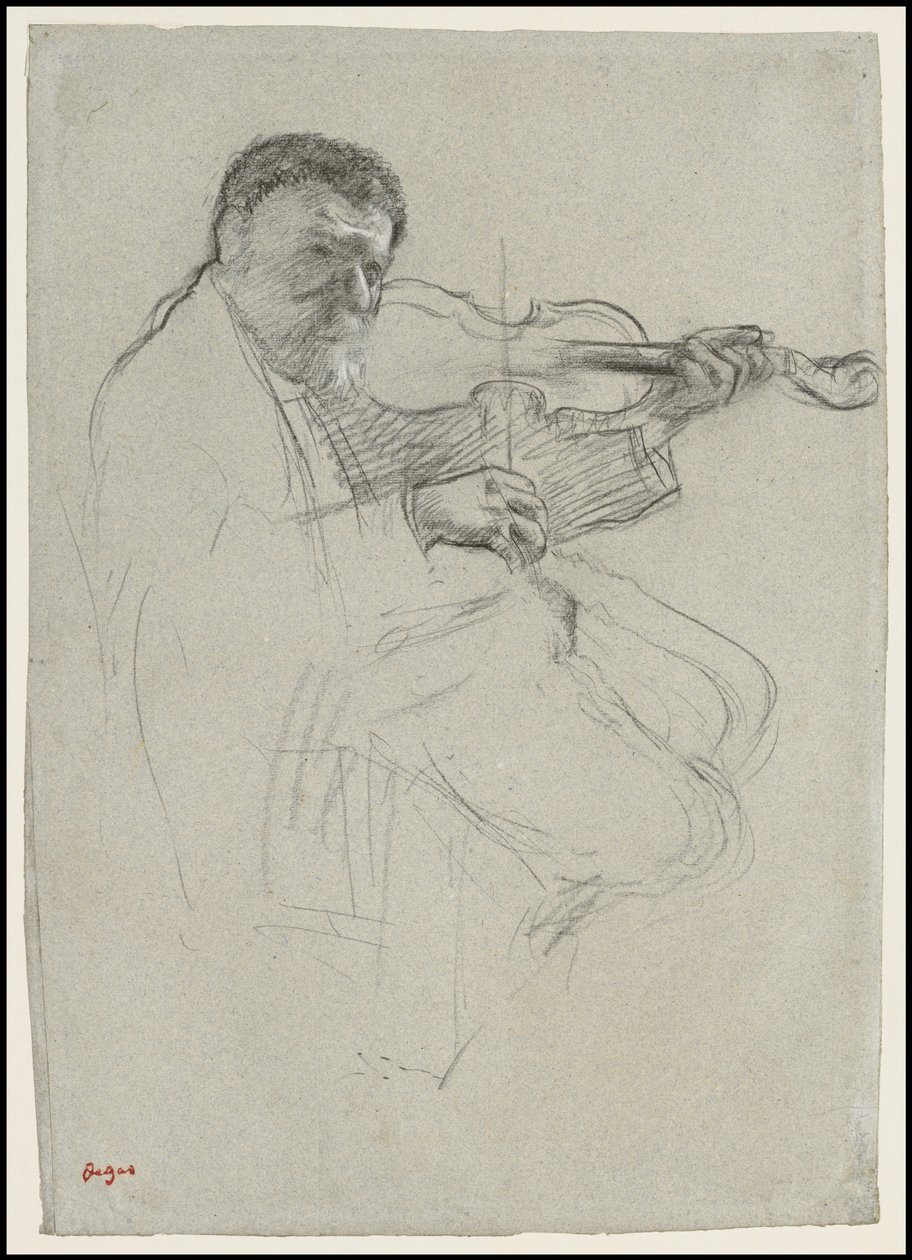 De violist, studie voor 