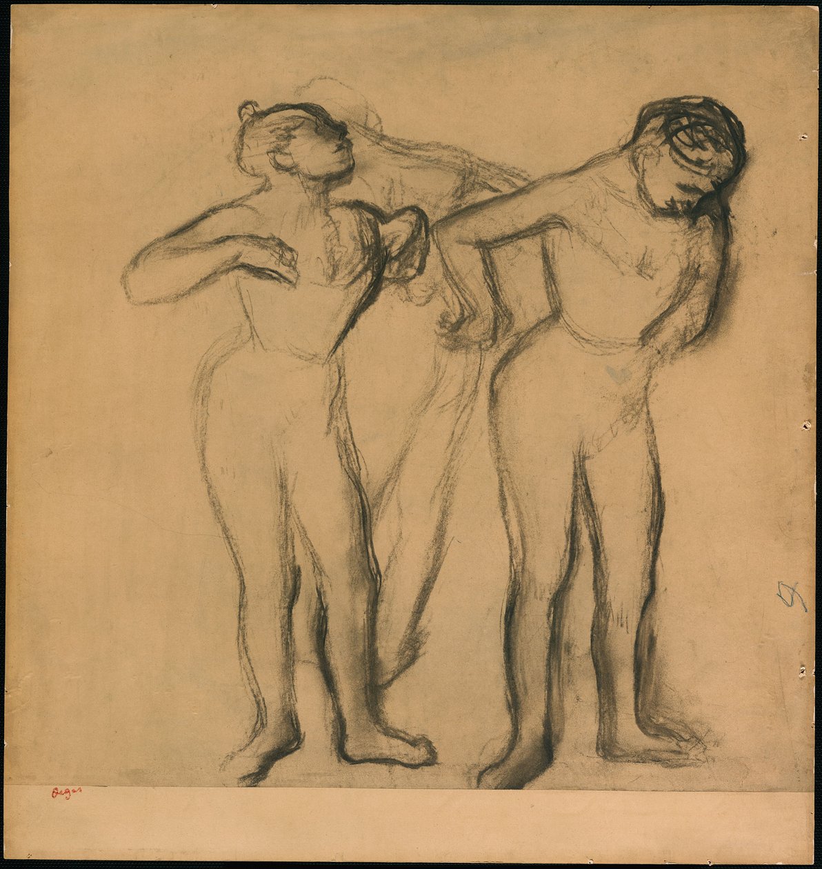 Drie dansers door Edgar Degas