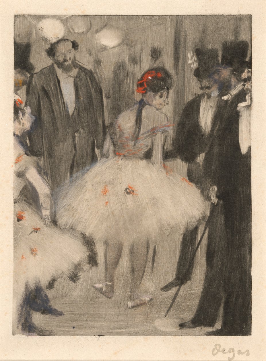Virginie wordt bewonderd terwijl de markies Cavalcanti toekijkt, ca. 1880-83 door Edgar Degas