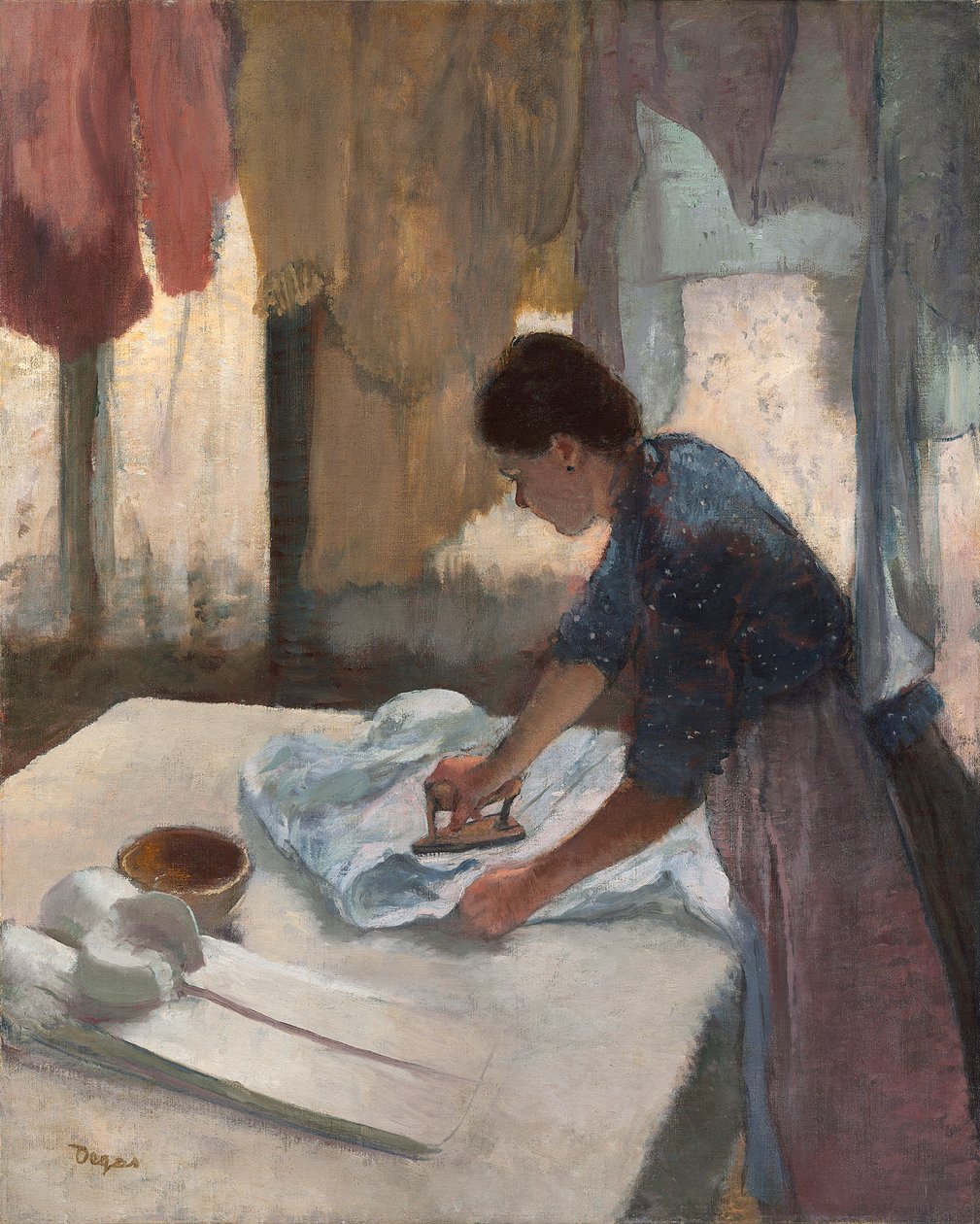 Vrouw die Strijkt door Edgar Degas