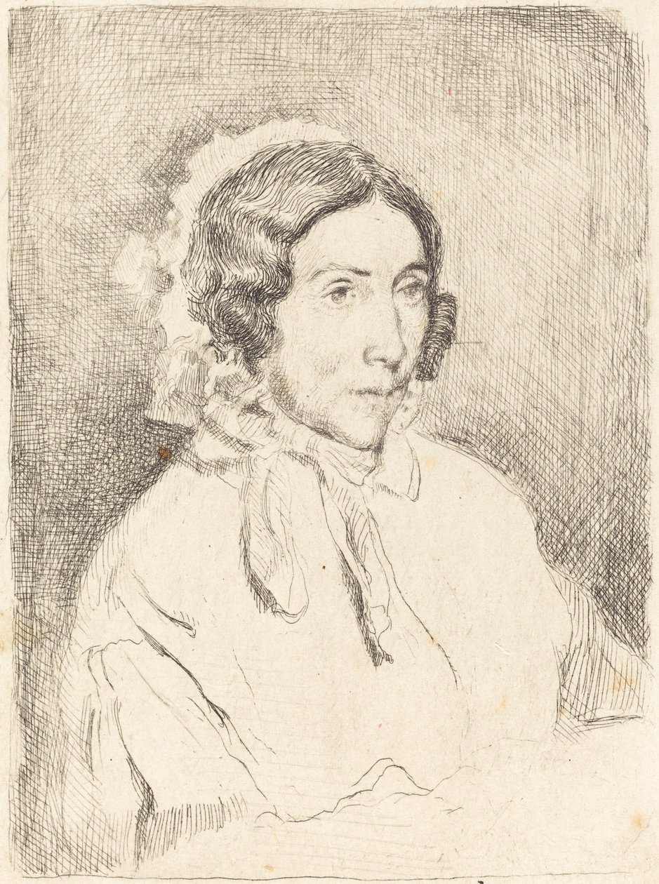 Vrouw met een Gerimpelde Muts Dame âgée door Edgar Degas