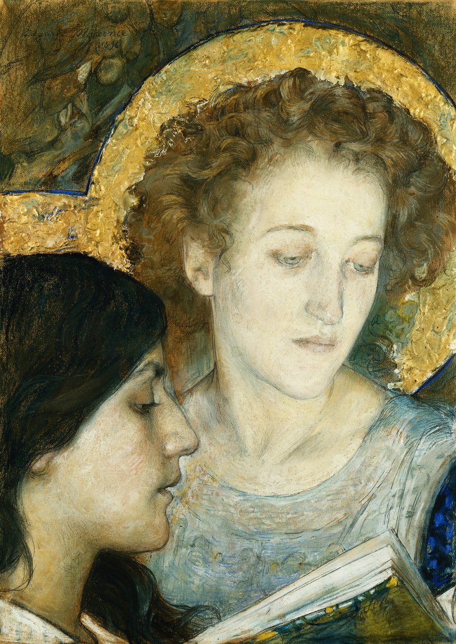 Twee Heiligen door Edgar Maxence