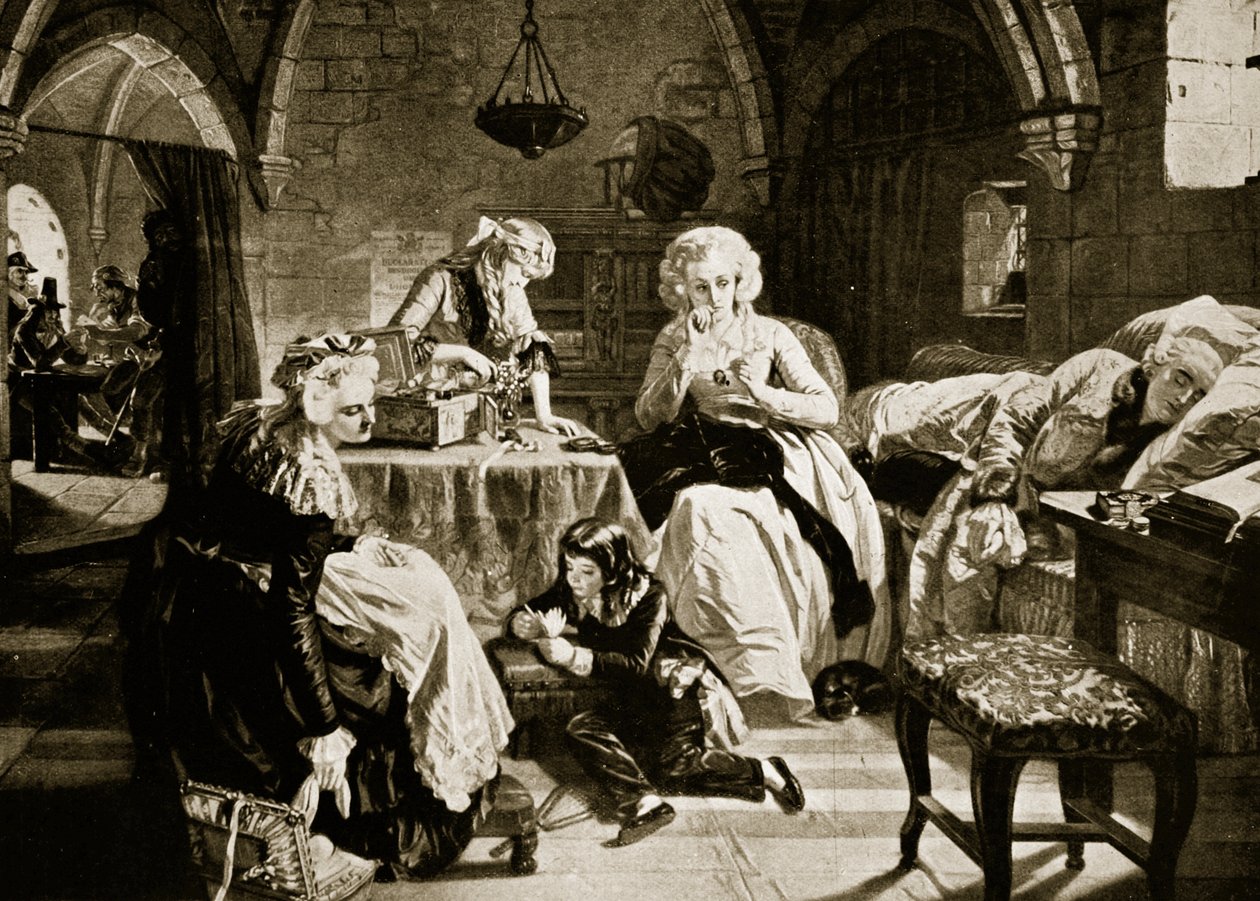 Lodewijk XVI en zijn familie in de Tempel, illustratie uit 