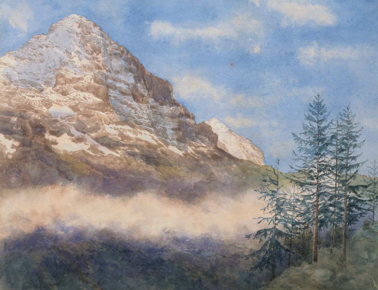 De Eiger en Schneehorn door Edith A. Paine