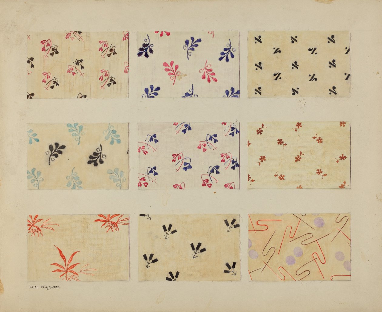 Gedrukte Quiltlapjes door Edith Magnette