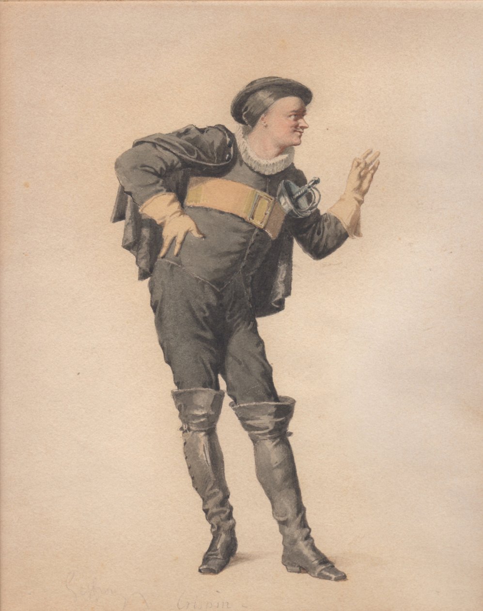 Crispin in Les Folies amoureuses door Jean-François Regnard door Edmond Aime Florentin Geffroy