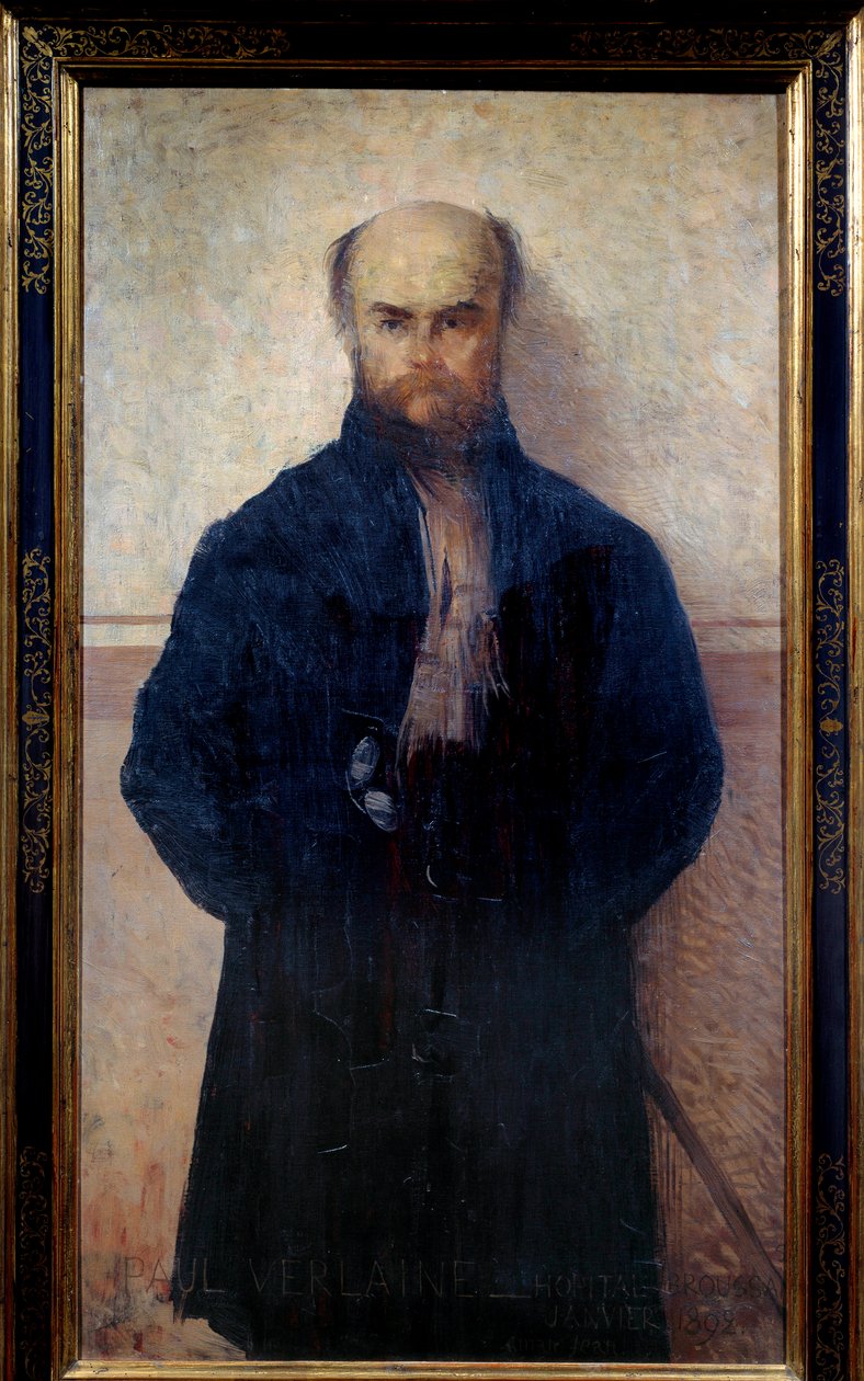 Portret van Paul Verlaine (1844 - 1896) Franse dichter en schrijver door Edmond François Aman Jean
