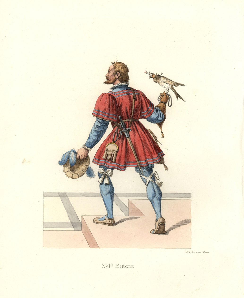 Valkenier van Frans I door Edmond Lechevallier Chevignard