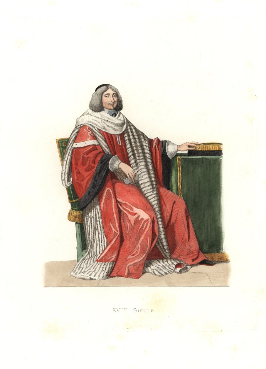 Jean-Antoine de Mesmes, Heer van Irval, Graaf van Avaux, naar een schilderij van Philippe de Champaigne door Edmond Lechevallier Chevignard
