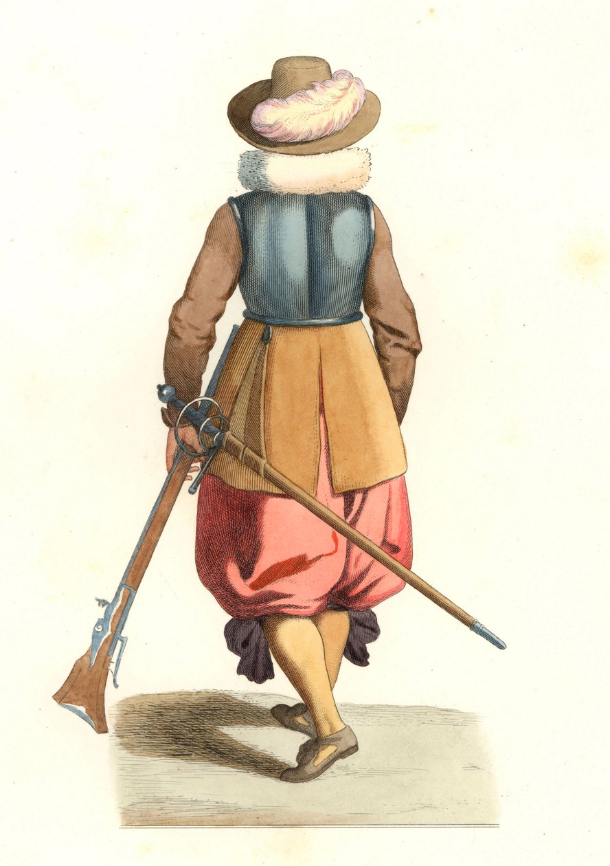 Musketier van Frans Vlaanderen door Edmond Lechevallier Chevignard