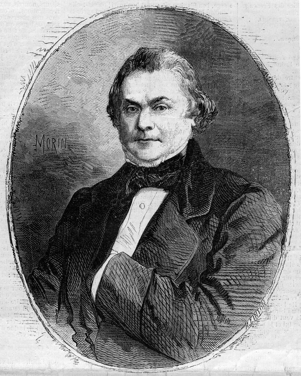 Portret van Claude Alphonse Delangle (1797-1869), Franse magistraat en politicus. Gravure door Morin in 