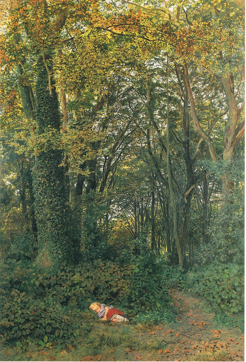 Verdwaald in het bos door Edmund George Warren